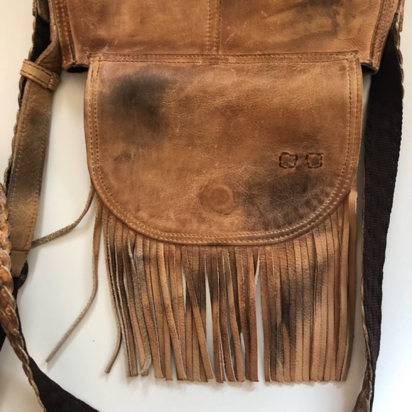 NEW, Bed Stu (Cobbler Series) Cross Body Bag Weathered Brown 11 x 8 x 2 - Picture 5 of 9